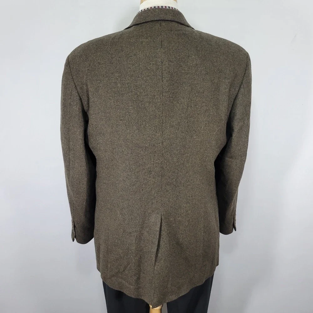Stafford Men's Sport Coat Blazer Two Button Brown Wool Camel Nylon‎ BLend 42R